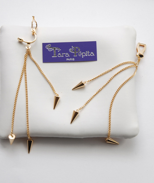 boucles d'oreilles clips non perc�es